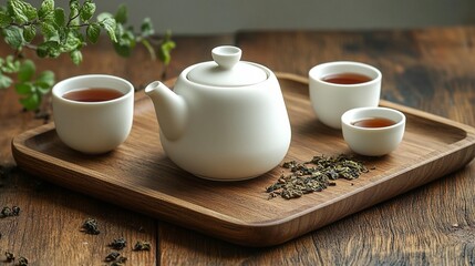 Fototapeta premium Tea Ceremony: Brewing & Serving