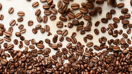 Roasted Coffee Beans Cascade: An Aromatic Delight