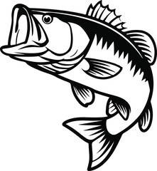 Bass Fish Coloring Page