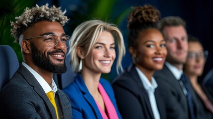 Diverse Business Team Collaboration  Confident Professionals Meeting