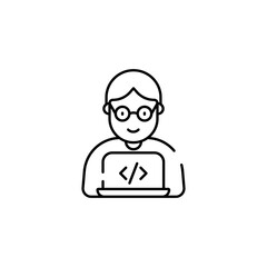 Programmar icon design with white background stock illustration