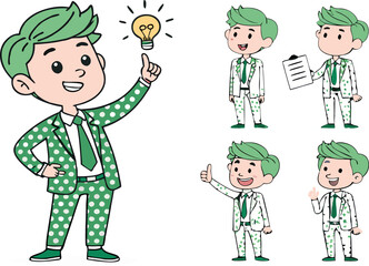 Set of funny cartoon doctors and nurses in a medical profession illustration