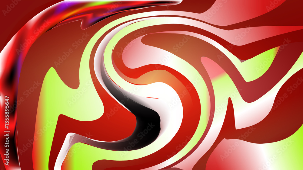 Poster a vibrant red abstract background with swirling shapes and patterns, dynamic swirling patterns on vi
