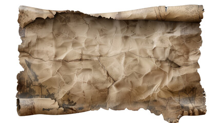 Fototapeta premium Vintage Parchment Scroll: A weathered, textured parchment scroll evokes the mysteries of a time-honored era, ready to be filled with tales of history and imagination.