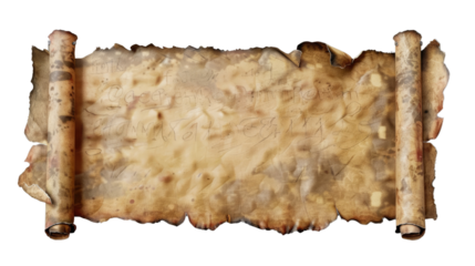 Ancient Scroll : An aged, textured scroll with an aged, slightly burned look, suggesting a story of long ago and ready for your message.
