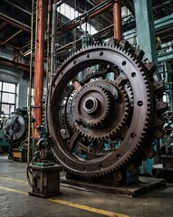 Large gears in a factory