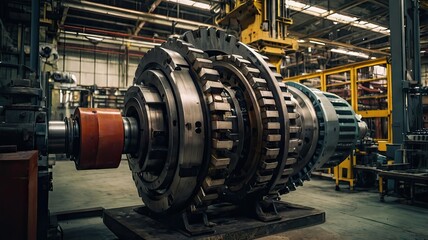 Large gears in a factory