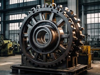 Large gears in a factory