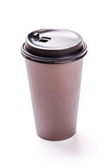 A simple and stylish paper coffee cup, perfect for takeaway beverages