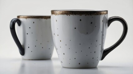 Ceramic Coffee Mugs: Minimalist and modern ceramic coffee mugs with a sleek, elegant design that showcases simplicity, capturing the essence of tranquility in every sip.