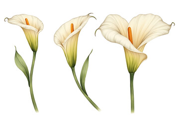 Obraz premium lily flower isolated on white