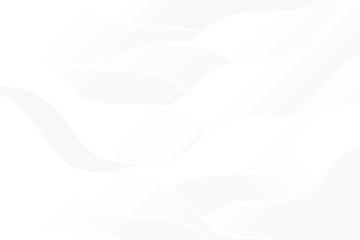 Abstract grey smooth wave on a white background. Dynamic sound wave. Design element. Vector illustration.