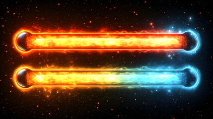 Obraz premium Set of glowing neon light lines isolated on transparent background. Line neon futuristic sign red, green, yellow, blue. Colorful electric style lines. laser beams. glowing light effect. Design element