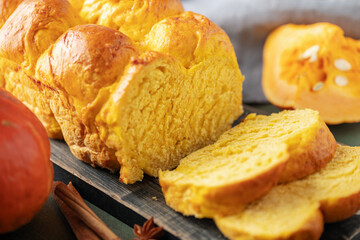 Homemade fall Pumpkin Bread.  Thanksgiving baking idea