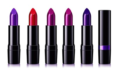 Fototapeta premium Vibrant lipstick collection featuring bold shades and elegant design
