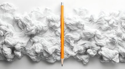 Pencil in White Abstract Texture.
