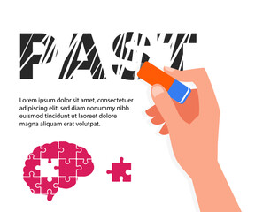 Erasing the past stock illustration