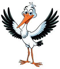 Cute Stork Clipart