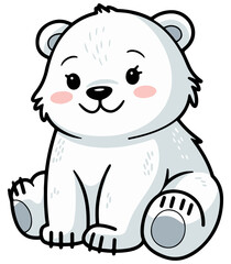Fototapeta premium Polar Bear Clipart