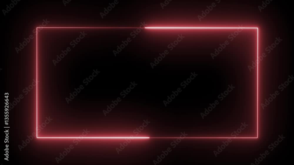 Poster abstract glowing neon light rectangle border frame animation. neon rectangle border .neon rectangle 
