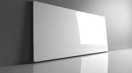 Blank white rectangular surface, minimalist design, modern interior