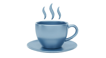 Isolated White Cup of Coffe