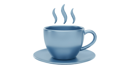 Isolated White Cup of Coffe