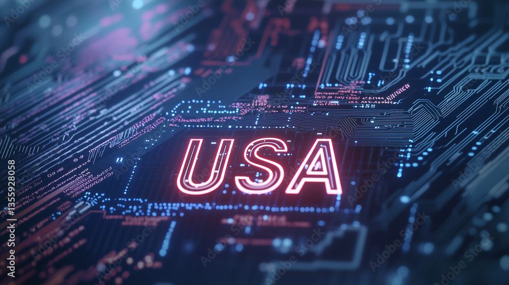 Poster usa tech: the image is of 