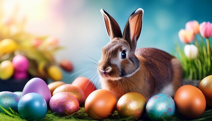 classic easter bunny illustrations featuring colorful eggs for festive celebrations