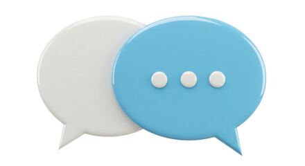 Isolated Conversation Speech Bubbles, Communication and Dialogue