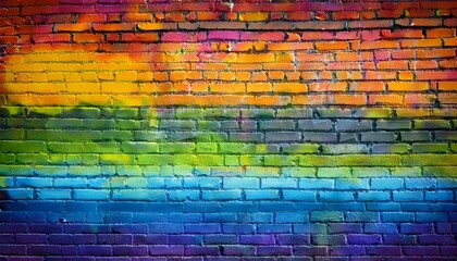 Fototapeta premium colorful graffiti brick wall
