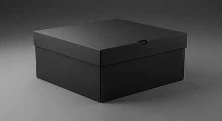 Empty black box mockup ready for branding.