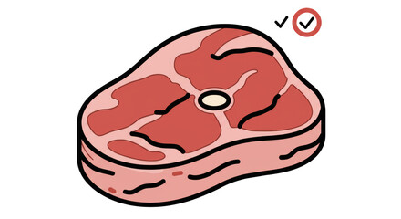 Isolated Piece Meat Food