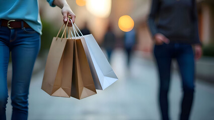 woman holding shopping bags