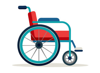 A modern wheelchair with ergonomic design, isolated on white background.
