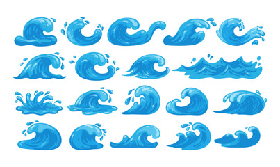 Dynamic Ocean Wave Illustrations