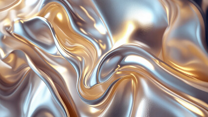 abstract background with golden waves