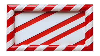 Christmas Candy Cane Frame, Red White Stripes, Holiday Border, Mockup Template