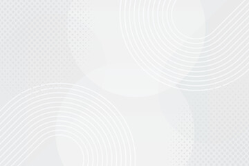 Fototapeta premium Abstract geometric white and gray Background with circle shape.