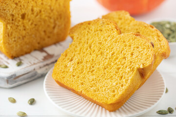 Homemade fall Pumpkin Bread.  Thanksgiving baking idea