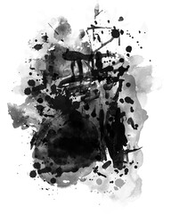 Realistic Artistic Watercolor Brush Strokes transparent Background, Grunge Ink Splatters, Drips, and Spray Paint Borders, Isolated Abstract Texture for Creative Design