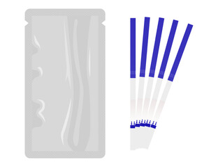 Ovulation test strips showing LH surge, predicting fertile window. © megis