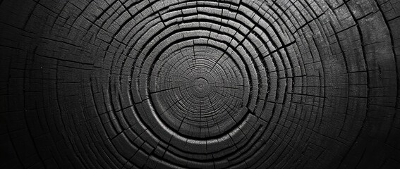 Obraz premium Intricate Black Wood Texture