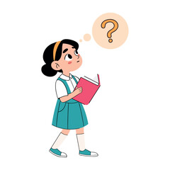 student thinking girl