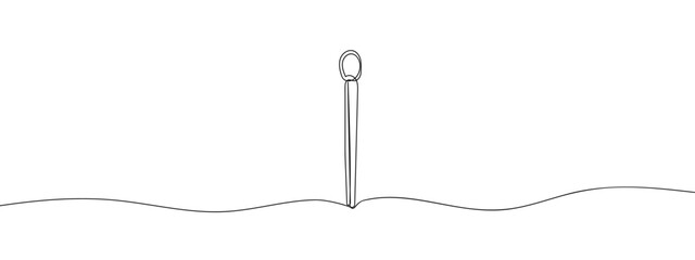 Continuous line, matchstick with transparent background editable stroke.