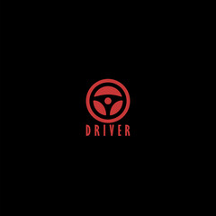 Driver logo template icon isolated on dark background
