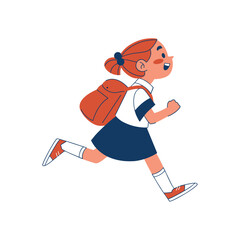 student running school