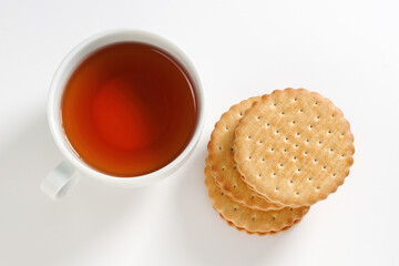 Tea and cookies with filling