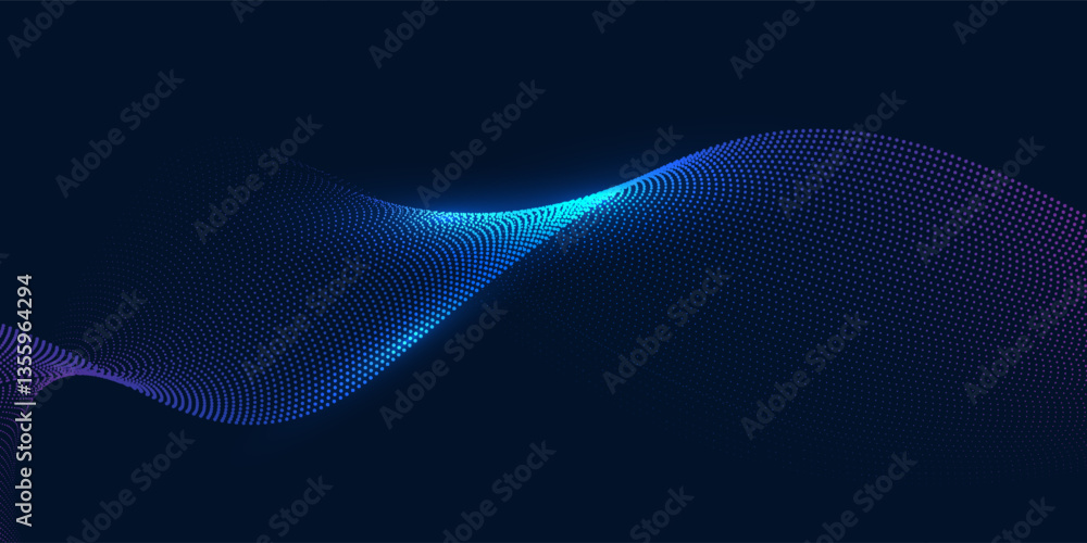 Poster abstract technology background, data, and curves are arranged in a row, showing the use of technolog