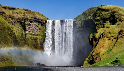 waterfall in the mountains